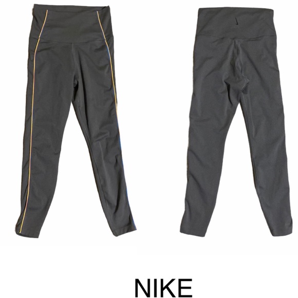 Nike Pants - Nike Yoga Dri-Fit Grey Hightwaist 7/8 Crop Tights Leggings Medium Activewear